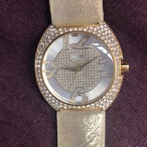 Guess Gold Swarovski Crystal Watch